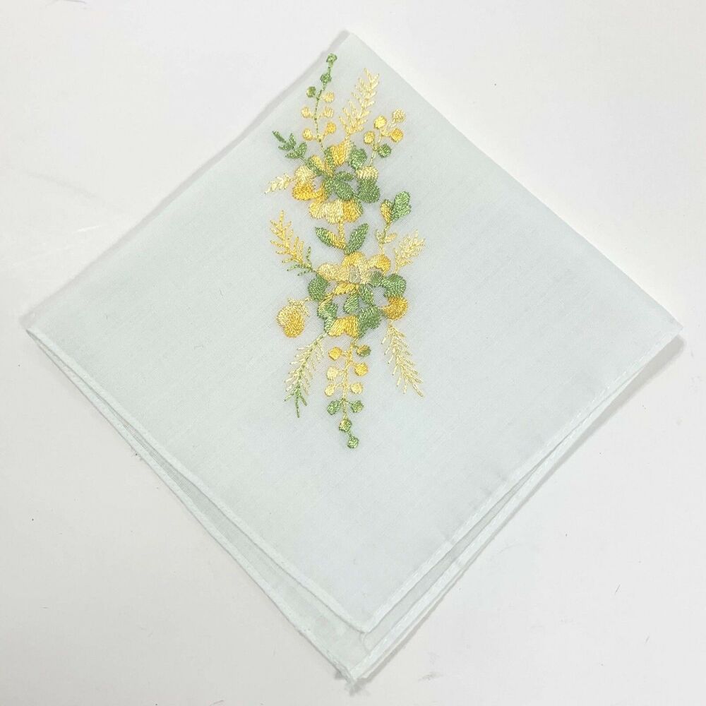 Womens Vintage Embroidered Bridesmaid Handkerchief Wedding Cottage Core Heirloom